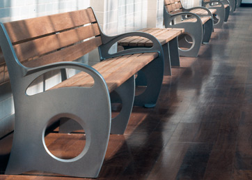 Leda benches at Acton baths